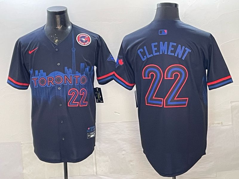 Men Toronto Blue Jays #22 Clement Black 2026 Nike Game MLB Jersey 006